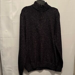 Chaps Men's Dark Gray Black  Zip-Up Sweater USED Size XL/TG/EG